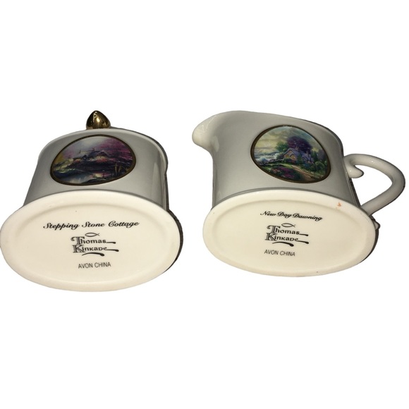 VINTAGE Thomas Kinkade Sugar Creamer Set - Painter of Light - Avon - Picture 5 of 16